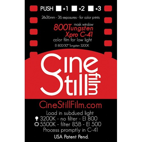 Cinestill 800Tungsten Xpro C-41 Color Negative Film 35mm Roll Film (36 Exposures) - Perfect for Low Light Photography, Cinematic Shots & Night Scenes