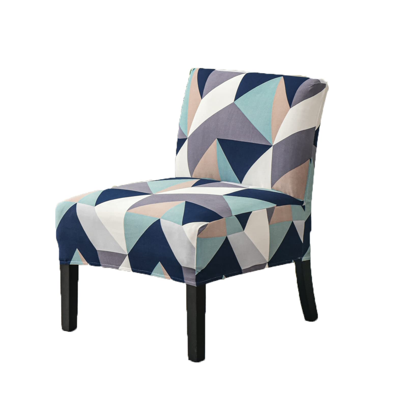 Printed Armless Chair Slipcover - Removable Accent Chair Cover for Living Room, Dining Room & Hotel Use | Stylish Slipper Chair Protector for Home Decor & Hospitality