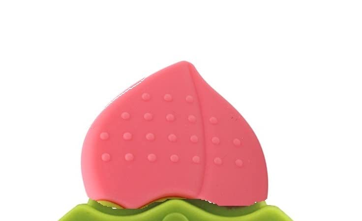 Infant Ganpati Enterprises Baby Fruit Shape Silicone Teether - BPA Free, Safe for 3-12 Months - Soothing Gum Relief for Teething Babies - Perfect for Home, Travel & Daycare Use