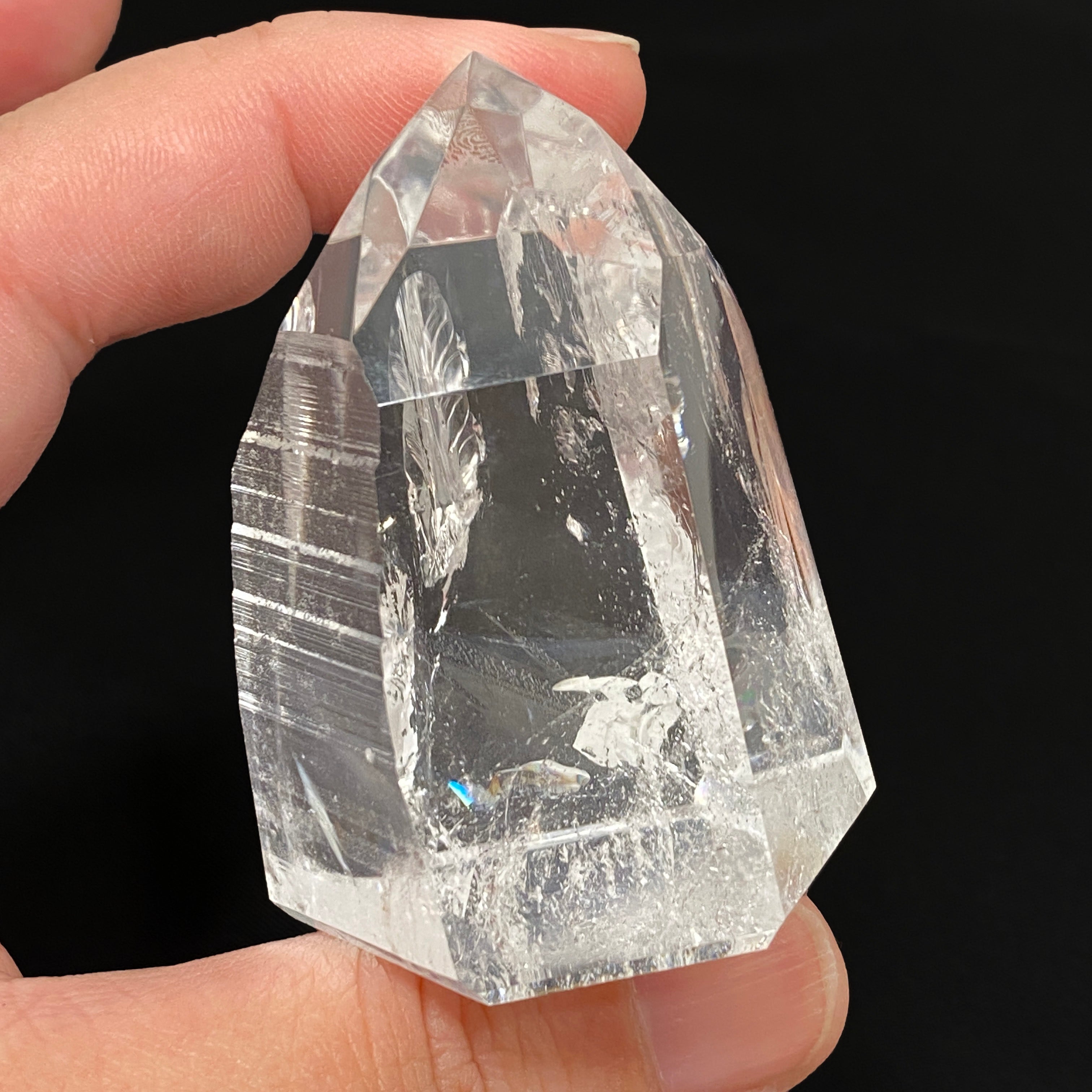 Lemurian Seed Crystal Polished Point - 118g 57x43mm LSQ 22 - Healing Stone for Meditation, Energy Work & Spiritual Growth