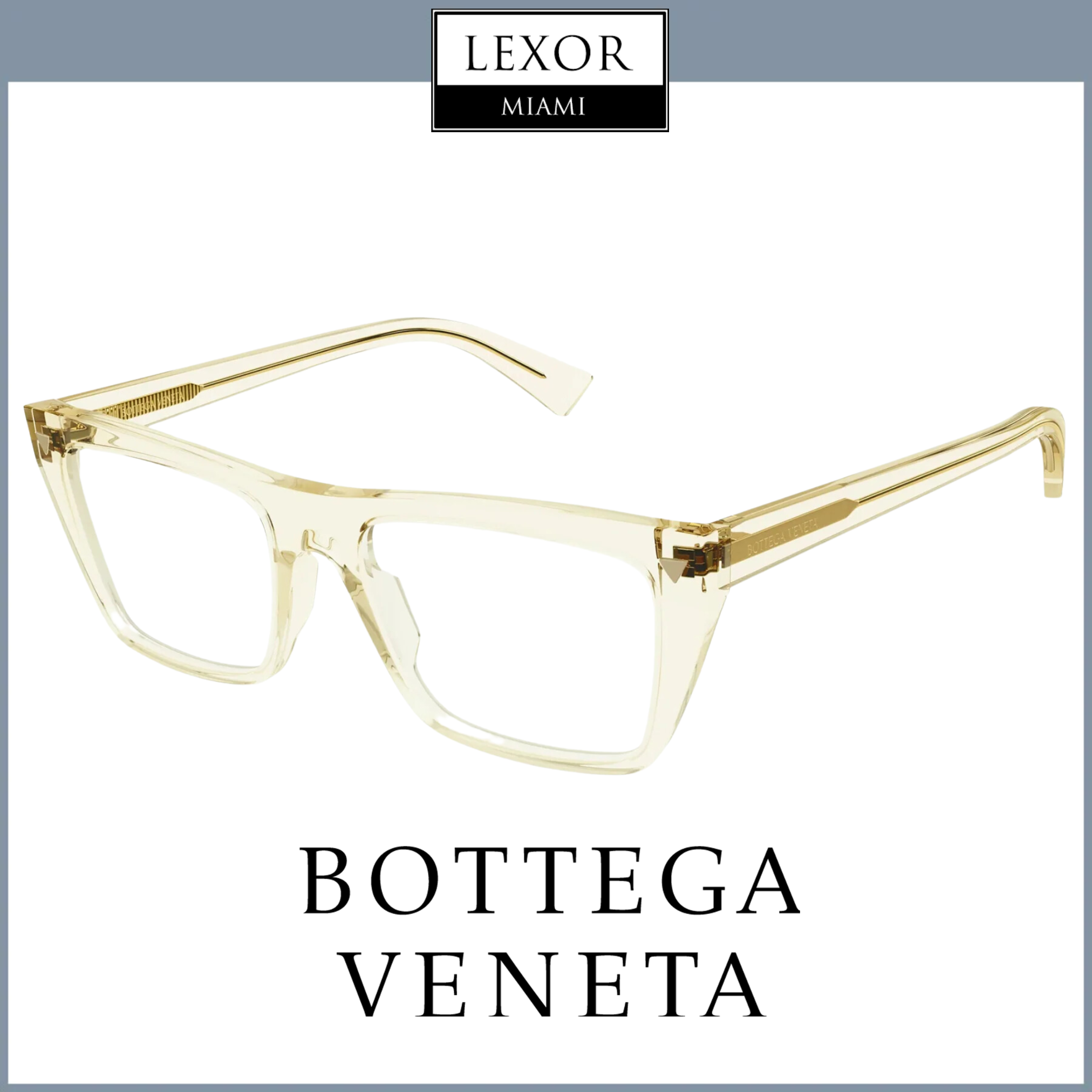 Bottega Veneta BV1258O 004 53 Unisex Optical Glasses Frame - Stylish & Lightweight Eyewear for Men & Women | Perfect for Work, Reading & Everyday Wear