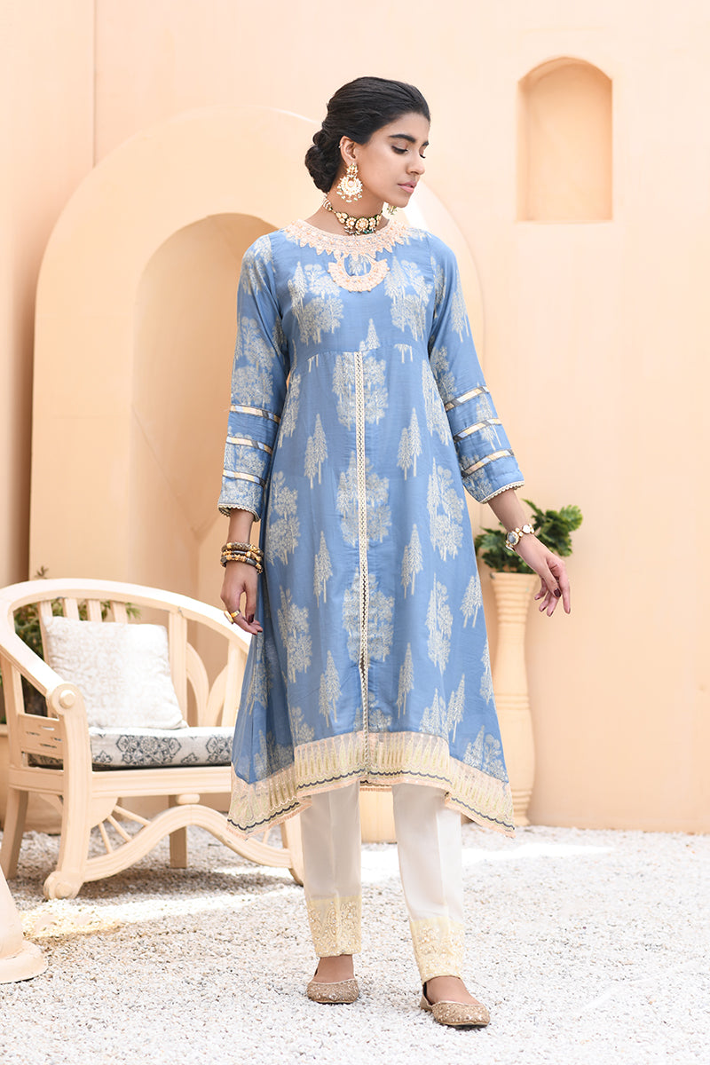 Embroidered Mushk E Fiza Shirt for Women - Elegant Embellished Blouse for Parties, Weddings & Special Occasions