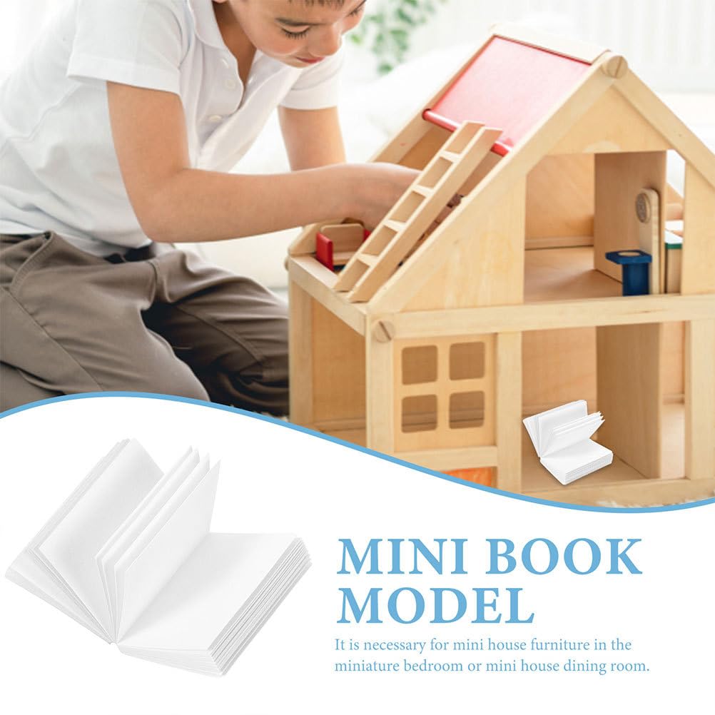 Miniature Books Kit - 150 Blank Dollhouse Books for DIY Bookshelf Decor