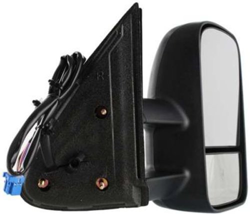 Black Heated Towing Mirror for Chevrolet Silverado & GMC Sierra - Passenger Side Replacement - Perfect for Winter Driving & Towing Trailers