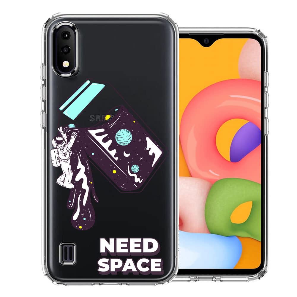 Samsung Galaxy A01 Astronaut Case - Durable Double Layer Cover for Space Lovers
