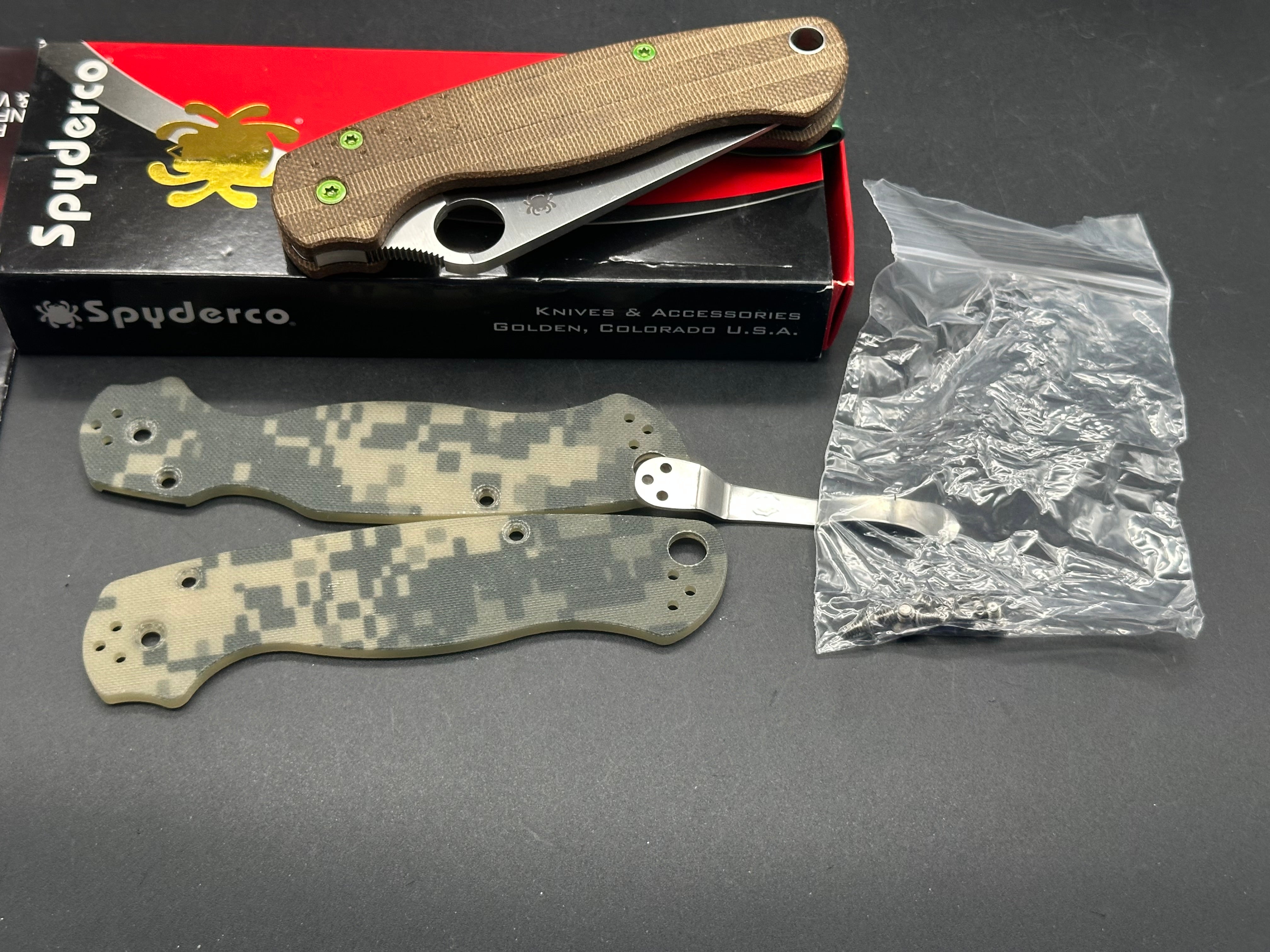 Spyderco Paramilitary 2 Folding Knife with Premium Micarta Handle & S30V Steel Blade - EDC, Outdoor Survival, Camping, Hunting Gear