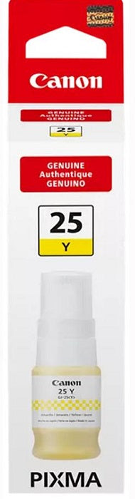 Canon GI-25Y Yellow Ink Bottle for Printers - High-Quality Ink Refill for Canon Printers, Ideal for Home, Office & Photo Printing