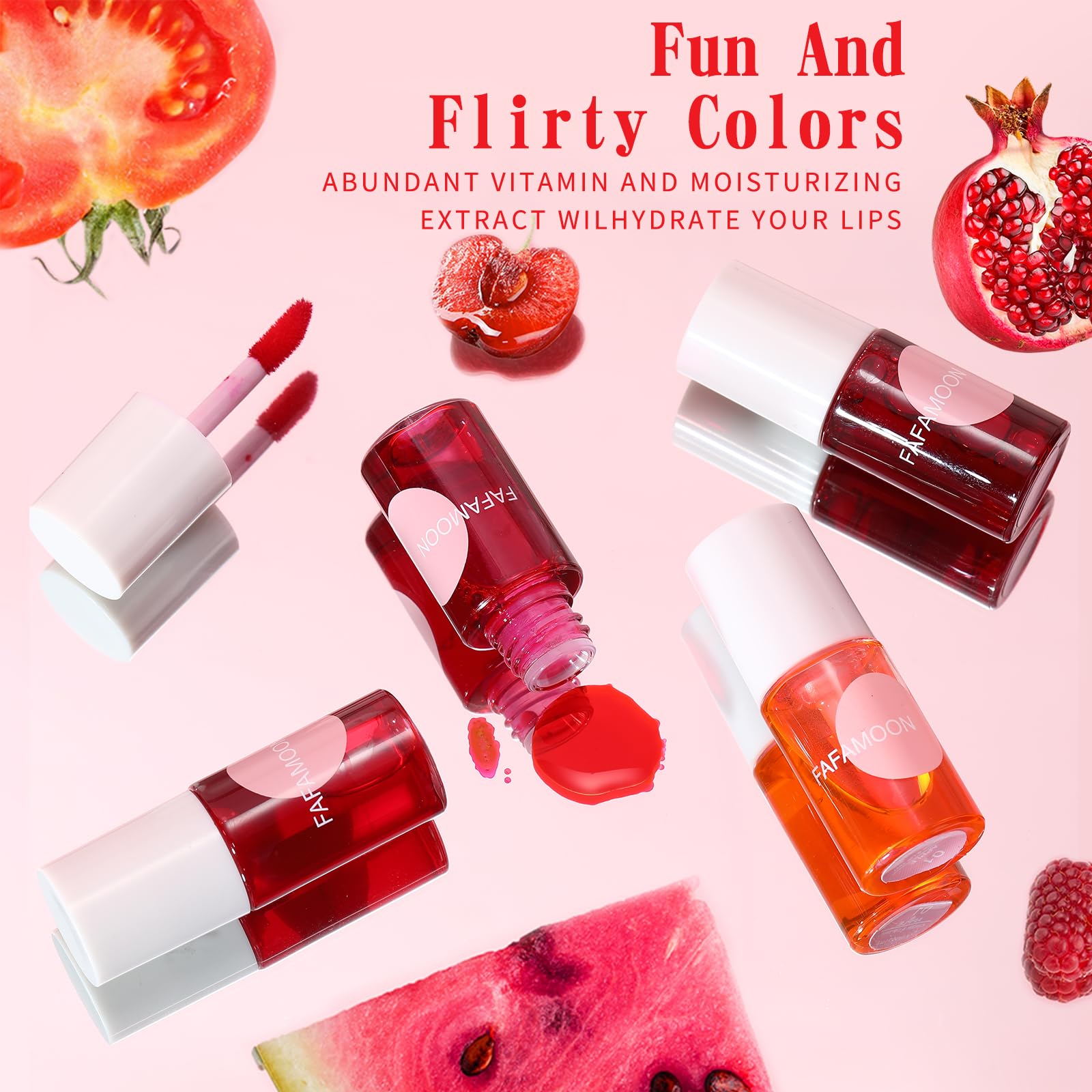 4PCS Korean Lip Tint Stain Set - Mini Liquid Water Tint, Moisturizing Lip Gloss, Long Lasting Waterproof Lip & Cheek Tint for Natural Look | Perfect for Daily Makeup, Party & Date Night