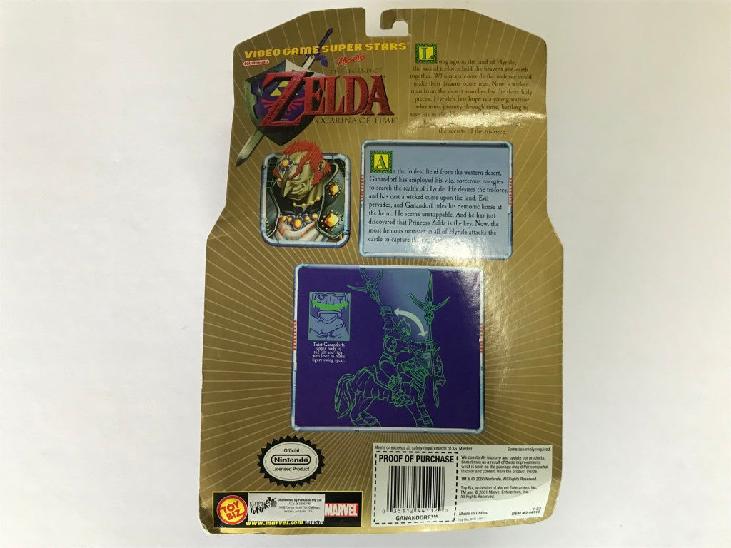 Genuine Toy Biz Video Game Superstars 2000 The Legend of Zelda Ocarina of Time Ganondorf Action Figure - Brand New & Sealed - Perfect for Collectors, Gaming Displays & Zelda Fans