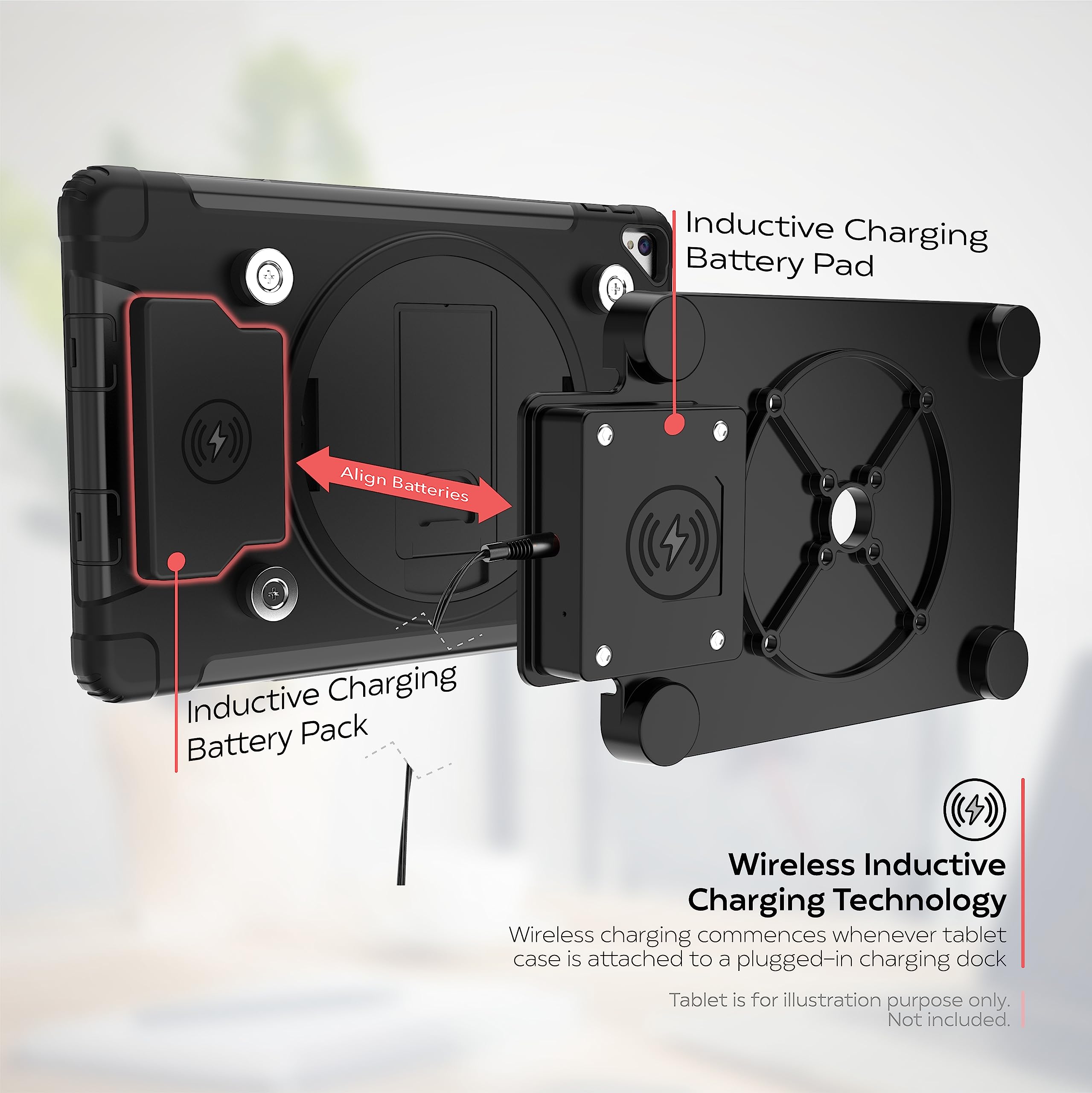 Magnetic Wireless Charging Case for iPad 10.2