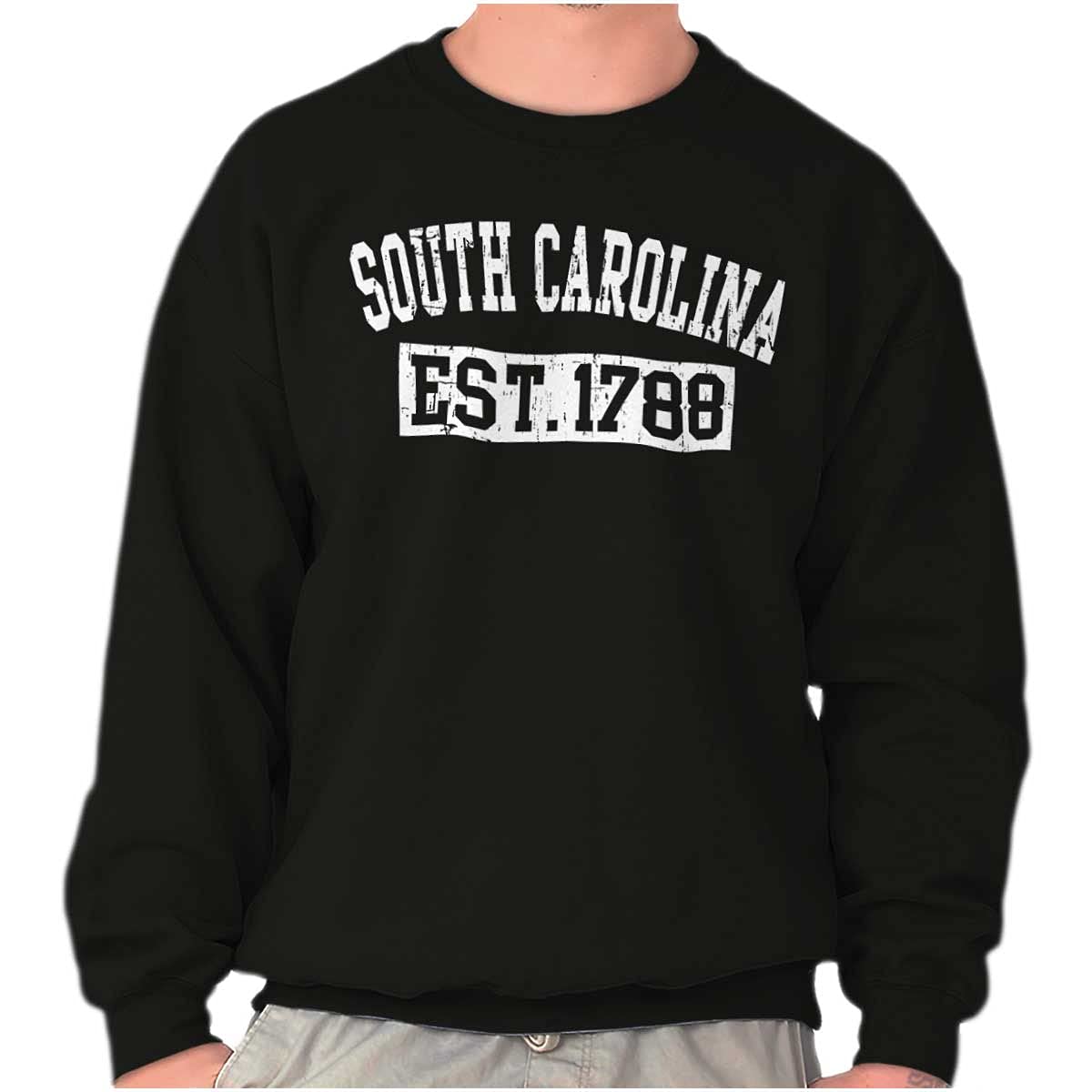 Vintage Distressed Sweatshirt for Men & Women - South Carolina Style - Perfect for Casual Wear, Street Fashion & Layering