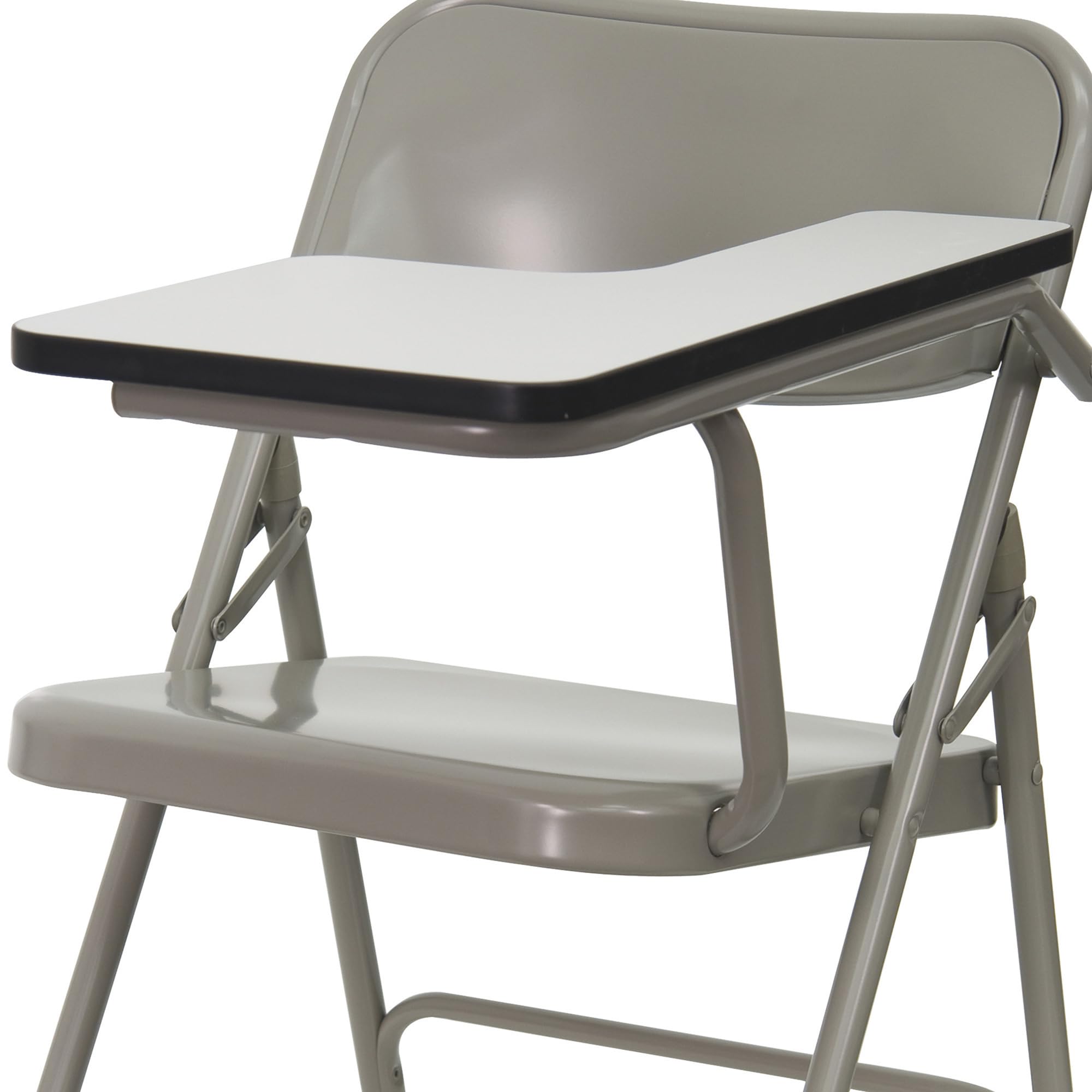 Flash Furniture Ralph Premium Steel Folding Chair with Left-Handed Tablet Arm - Perfect for Classrooms, Meetings & Events - Durable & Comfortable Seating Solution
