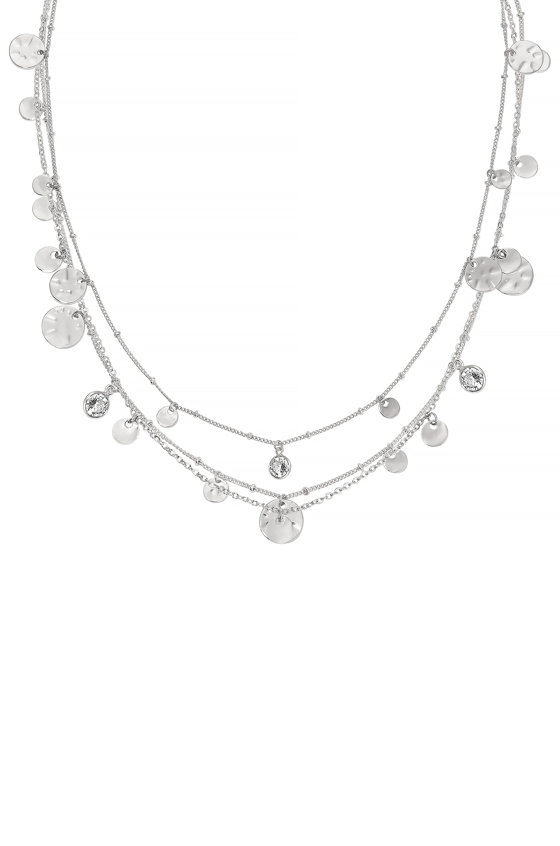 Layered Crystal Necklace Set for Women - Elegant Multi-Layer Pendant Necklace Jewelry Gift for Her | Perfect for Parties, Weddings & Everyday Wear