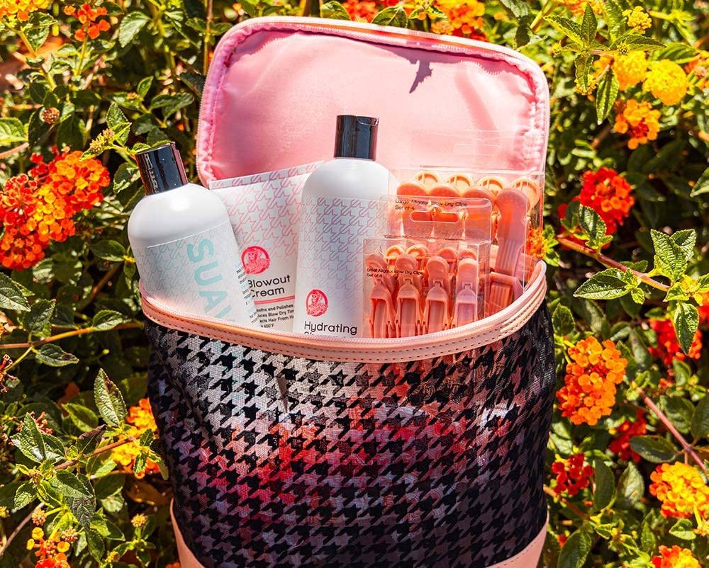 Suavecita Hydrating Hair Blowout Set - Vegan Shampoo & Conditioner with Blowout Cream & Hair Clips (Small & Large) - Cruelty Free, Paraben Free, Gluten Free for Smooth Salon-Style Blowouts at Home