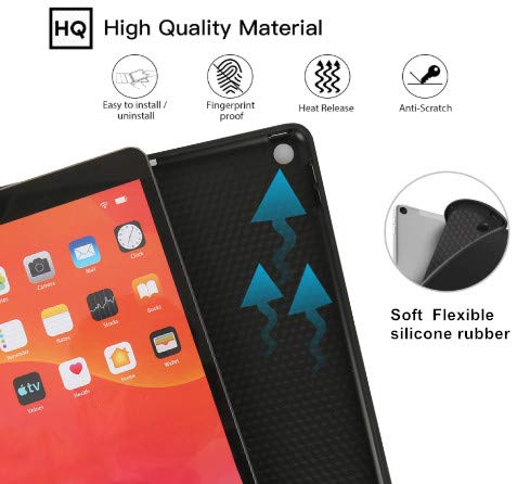 HiSpace iPad Case for 9th/8th/7th Generation 10.2-inch (2021/2020/2019 Models A2270 A2428 A2429 A2197) - Rose Flower & Green Teal Floral Design with Pencil Holder, Shockproof Protective Cover featuring Auto Sleep/Wake | Perfect for Work, School & Travel