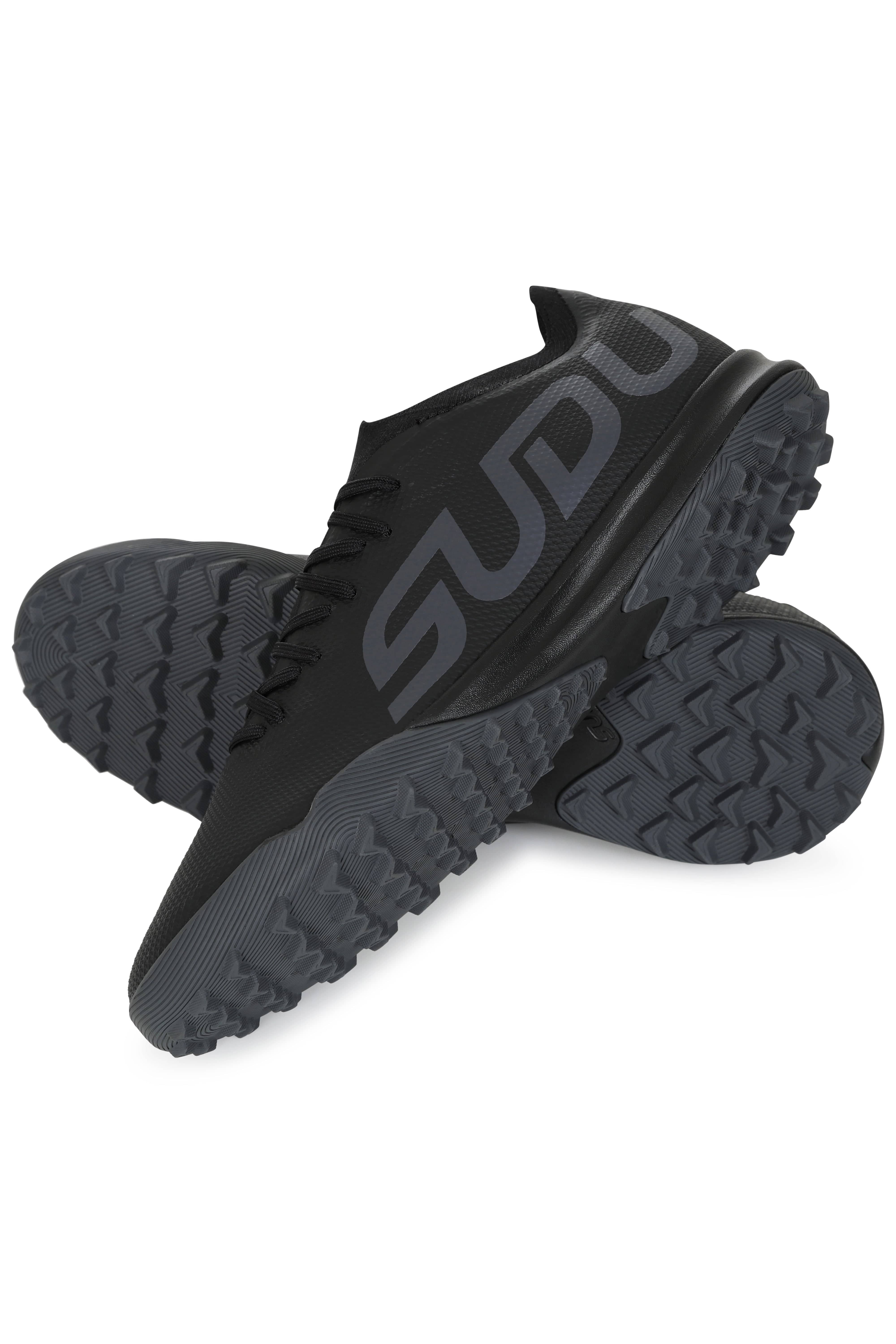SFS TT 01 Turf Football Cleats - Black Soccer Shoes for Men & Women - Perfect for Artificial Grass, Training & Casual Play