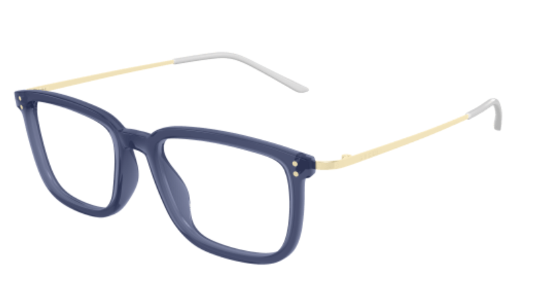 Gucci GG1709O 007 Blue & Gold Rectangle Men's Eyeglasses Frames - Classic Designer Optical Glasses for Men, Perfect for Business & Casual Wear
