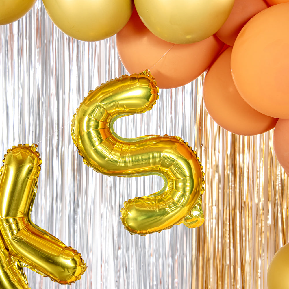 Balloonify Gold Mylar Letter S Balloon - 16 Inch Large Foil Alphabet Balloons for Birthday Party Decorations, Baby Showers & Wedding Celebrations - 1 Count Box