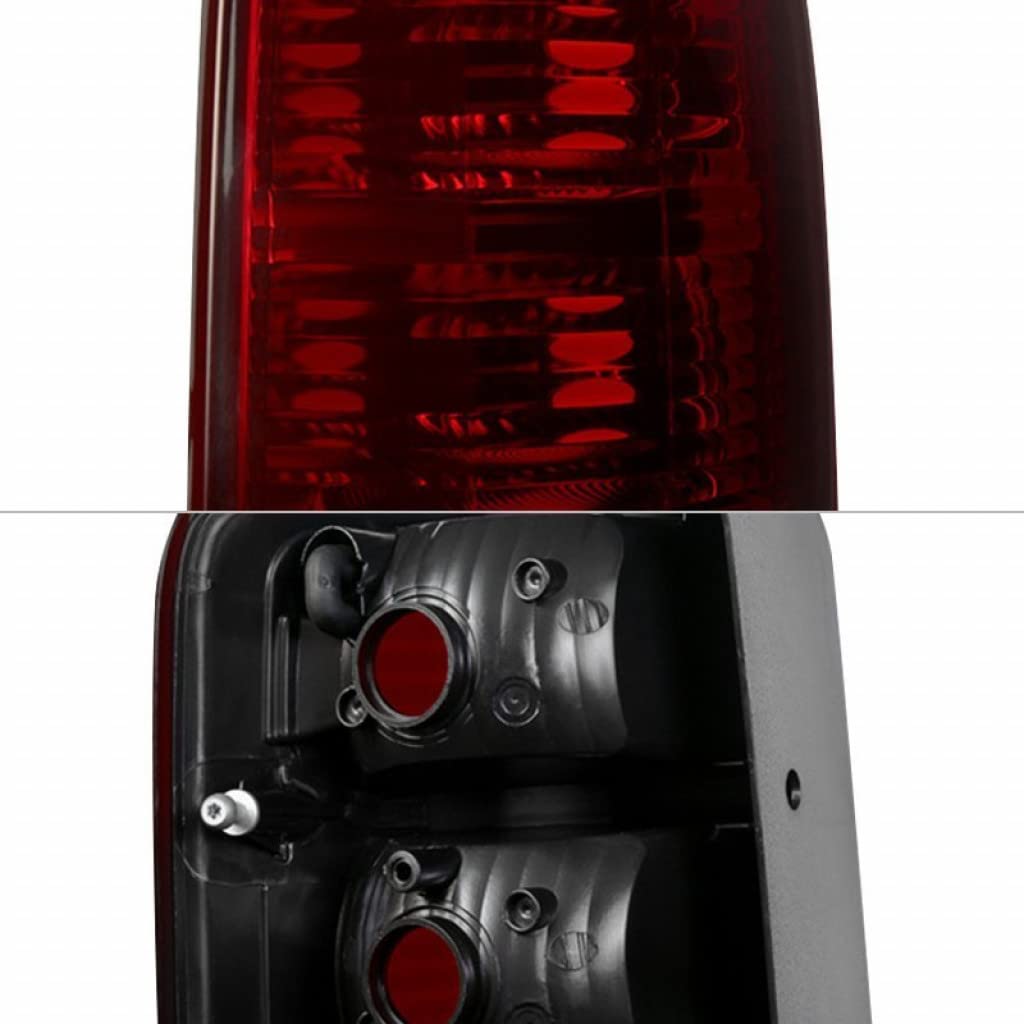 Xtune Red Smoked Tail Lights Pair for 2007-2011 Dodge Nitro - Direct OE Replacement (ALT-JH-DNIT07-OE-RSM) | 9031199 - Upgrade Your Ride with Stylish & Durable Lighting for Night Driving & Enhanced Visibility