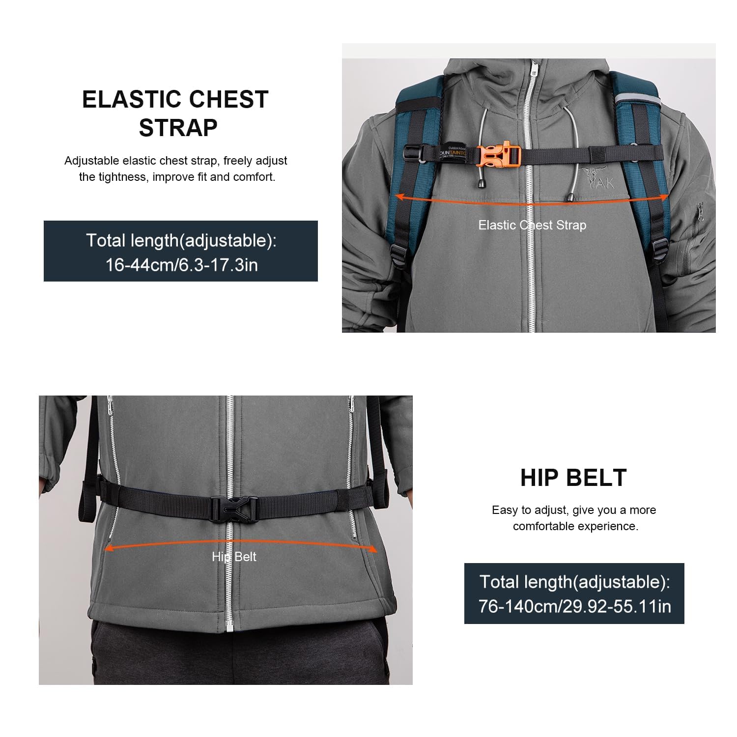 MOUNTAINTOP 35L Lightweight Hiking Backpack for Men & Women - Waterproof Travel Backpack for Outdoor Camping, Trekking, Day Trips and Adventure Travel