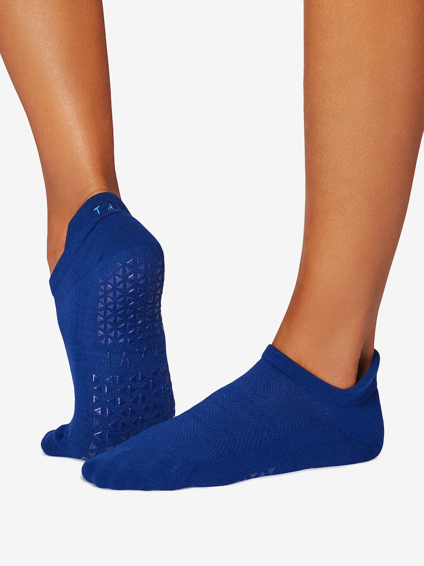 Tavi Noir Tech Savvy Non-Slip Grip Socks for Women - Deep Navy - Yoga, Pilates, Barre & Workout Socks with Traction