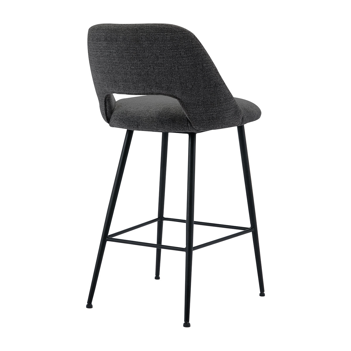 Belmont Fabric Bar Stool - Modern Kitchen Counter Height Stool with Padded Seat, Adjustable Height, and Non-Slip Feet - Perfect for Home Bars, Kitchen Islands, and Breakfast Nooks