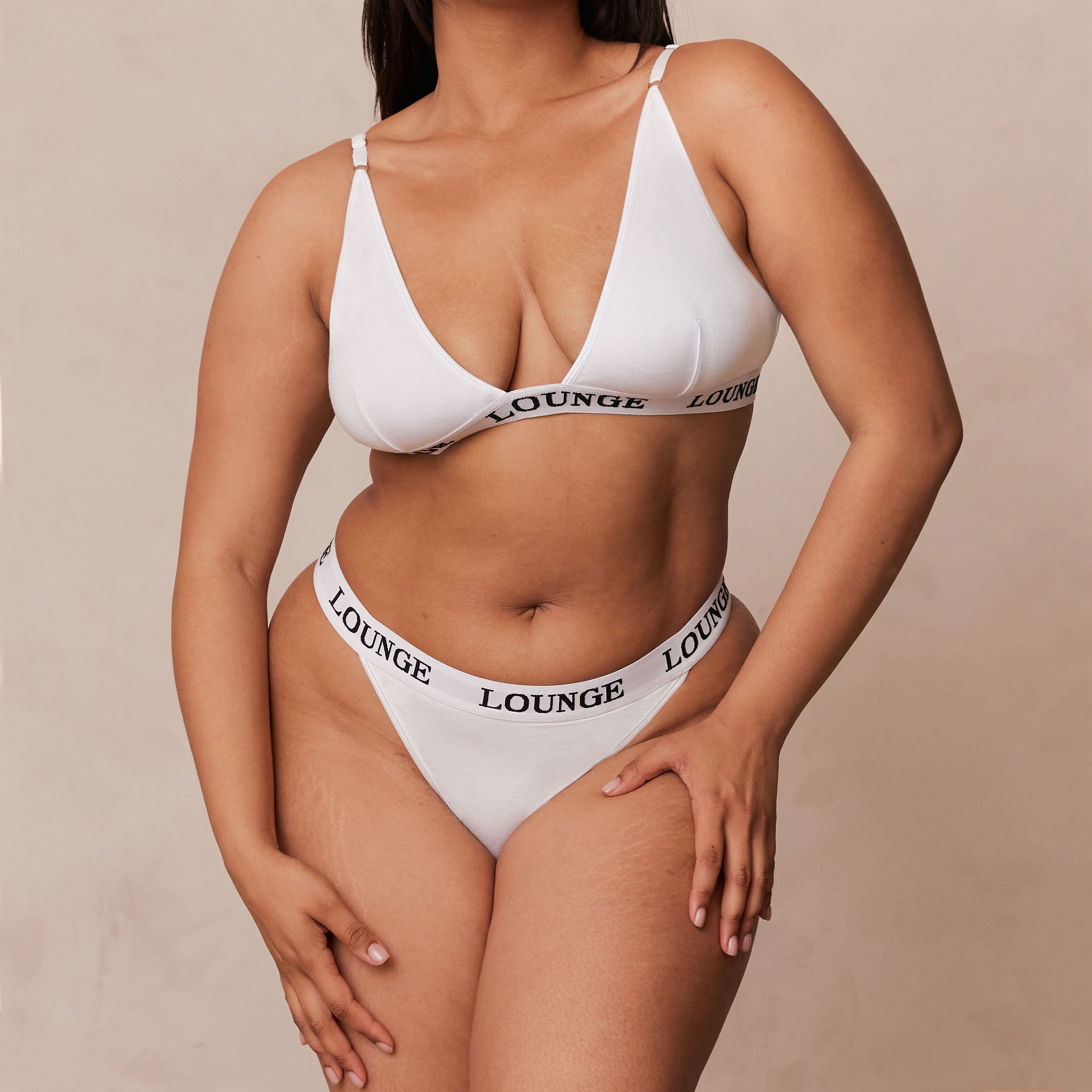 Bamboo Triangle Bra - All White | Eco-Friendly Women's Lingerie | Perfect for Yoga, Lounge & Everyday Wear