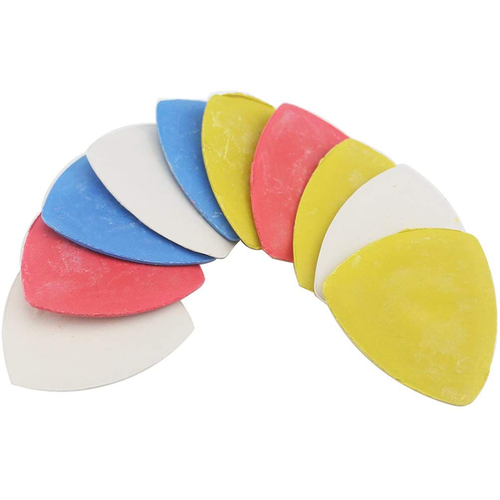 UKCOCO 10pcs Tailor's Chalk Triangle - Fabric Marking Chalk for Sewing, Quilting & Crafting - Mixed Colors - Perfect for Pattern Making & Fabric Cutting