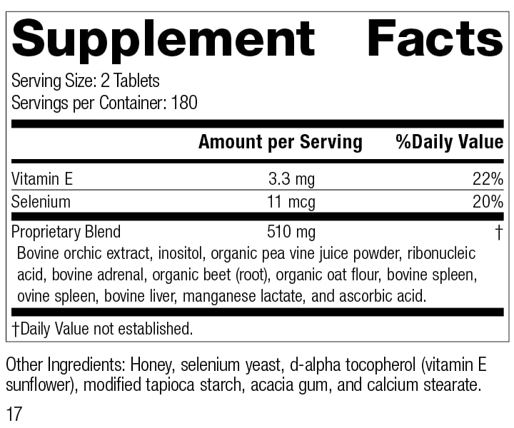 Standard Process Cataplex E - Whole Food RNA Supplement with Vitamin E, Beet Root, Ascorbic Acid & Antioxidants - 360 Tablets for Immune Support & Cellular Health - Perfect for Daily Wellness & Active Lifestyles