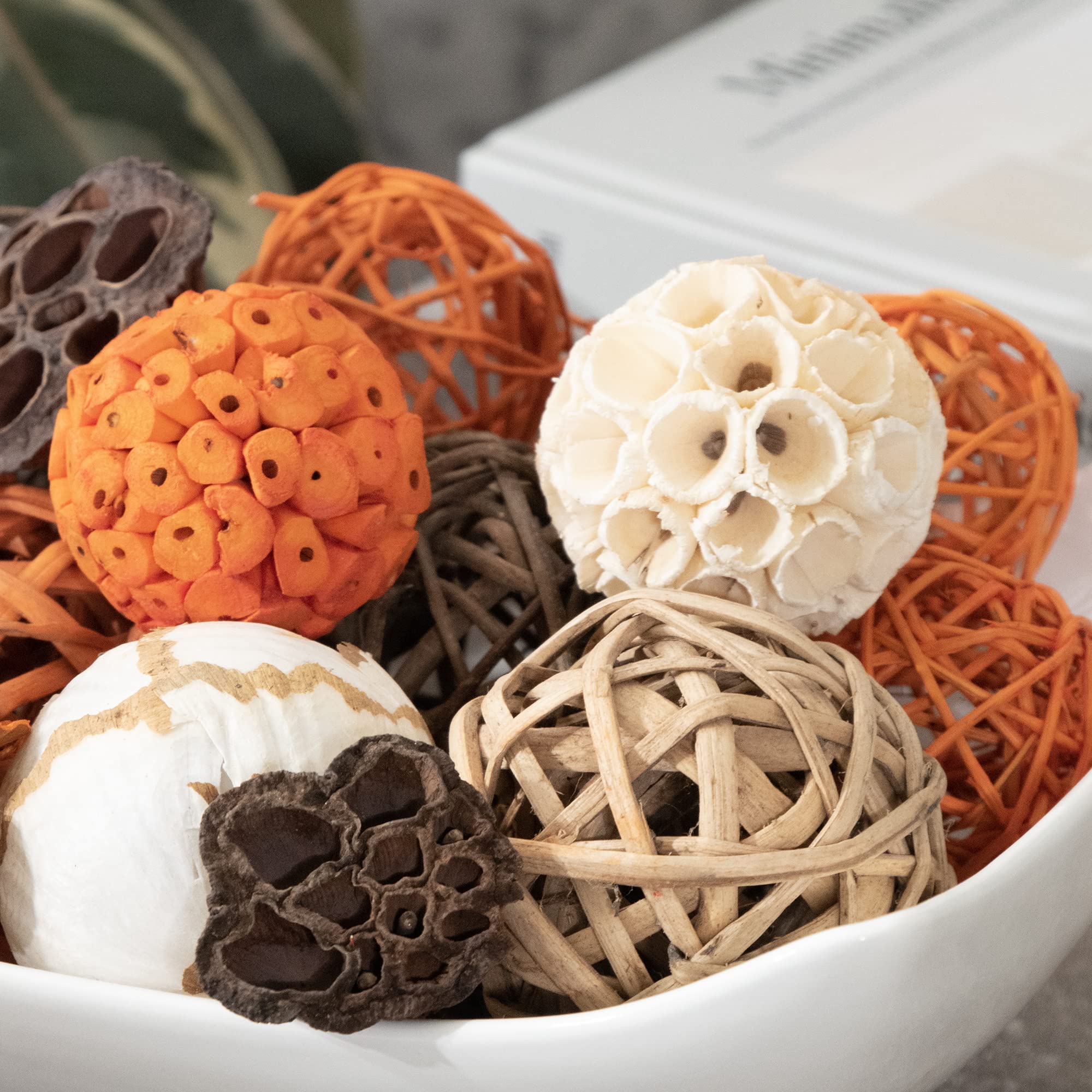 ANDALUCA Large Decorative Vase Filler Balls - 200pcs Sunset Orange Glass Orbs for Centerpieces, Wedding Decor, Tabletop Displays, Home & Event Styling
