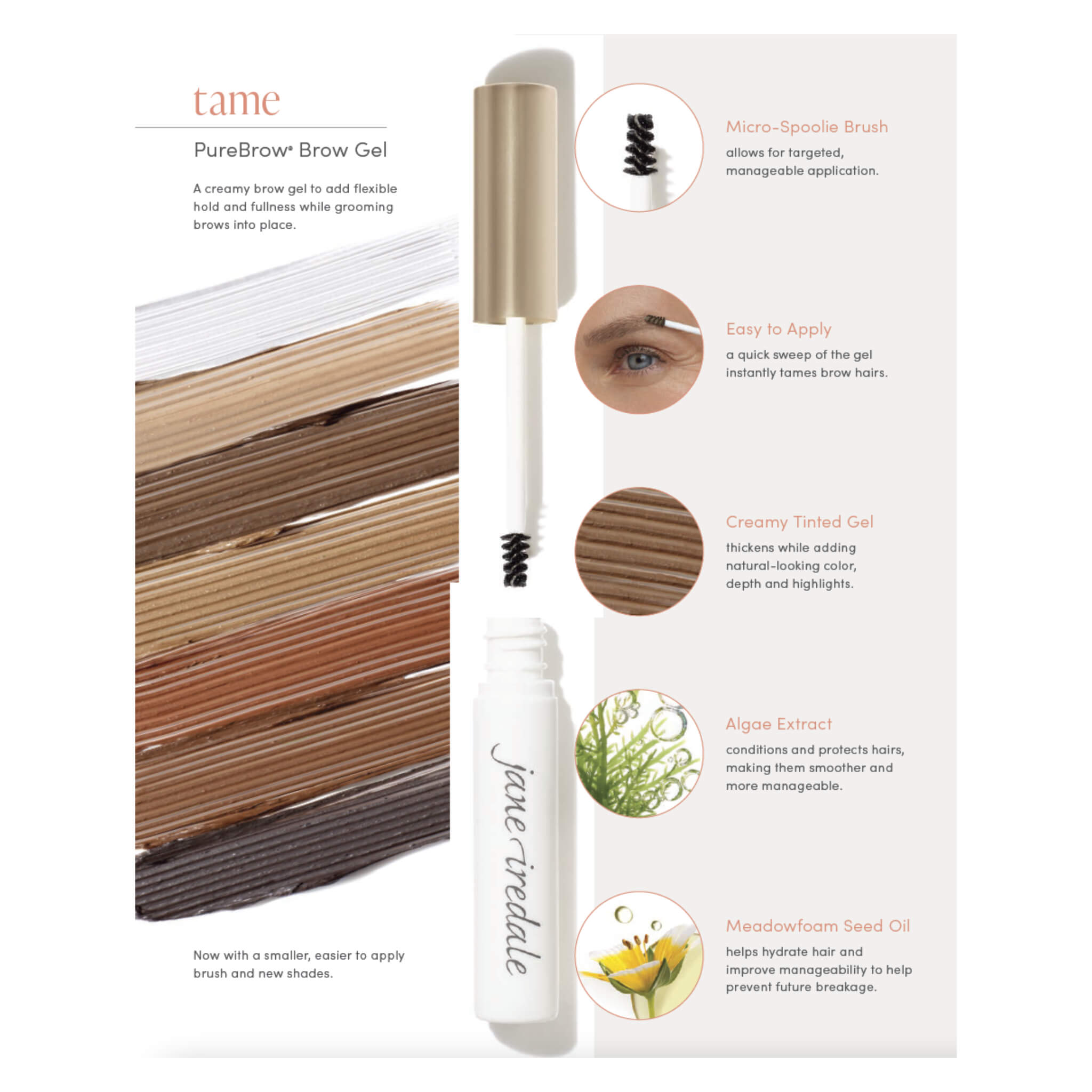 PureBrow Natural Eyebrow Gel - Vegan & Cruelty-Free Brow Styler for Full, Defined Brows | Perfect for Daily Makeup & Professional Looks