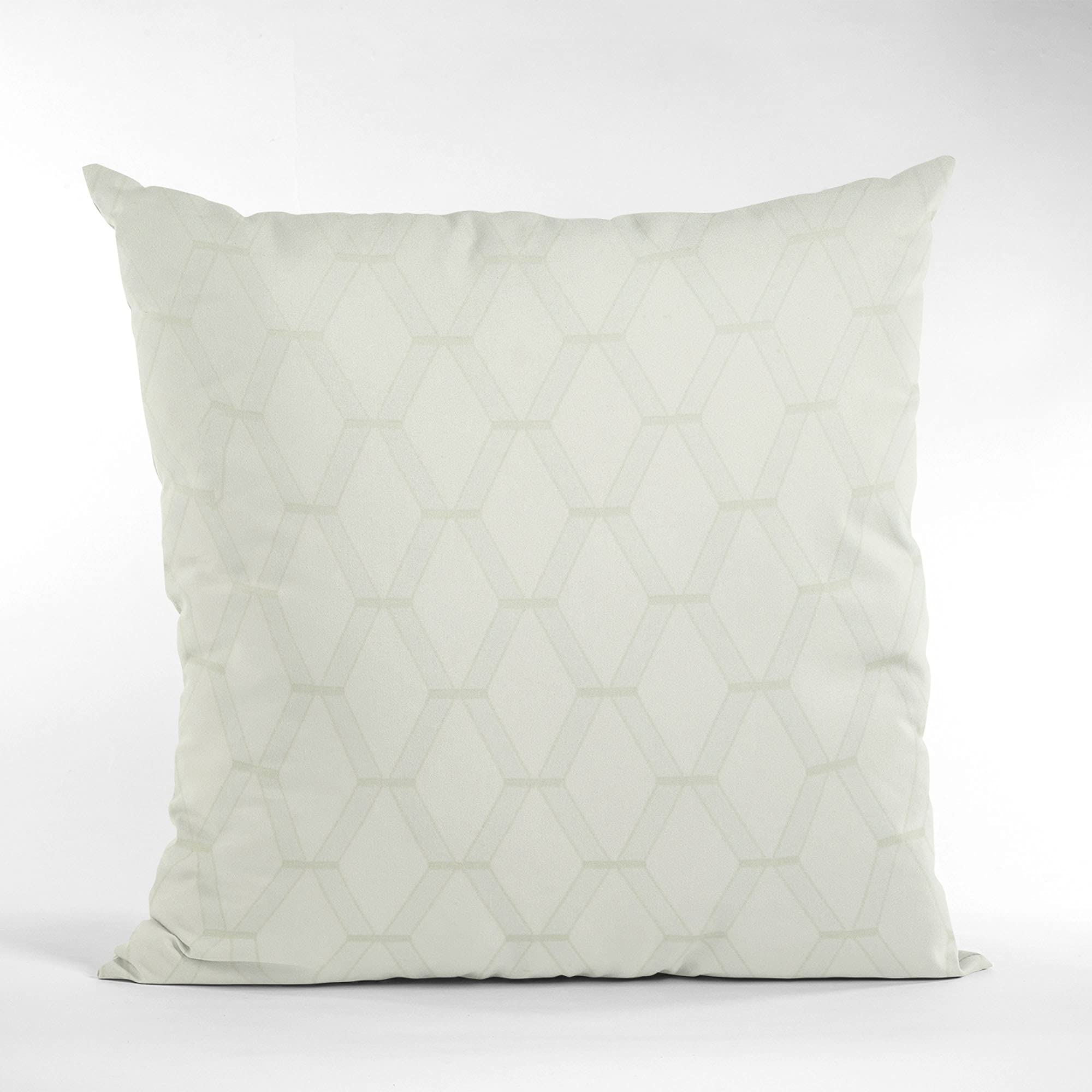 Luxury Embroidered Vanilla Diamond Shiny Fabric Throw Pillow - 22