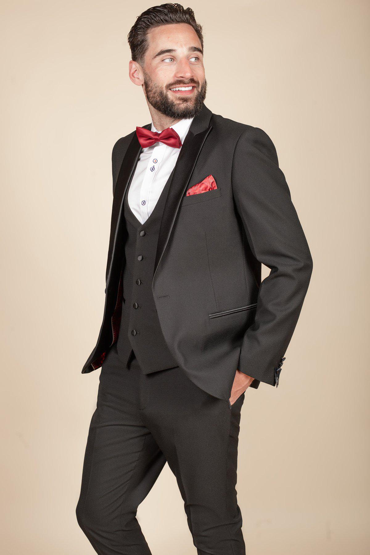 Emmerdale's Jurell Carter (Nate Robinson) Dalton Black Tuxedo - Elegant Formal Suit for Weddings, Prom & Special Events