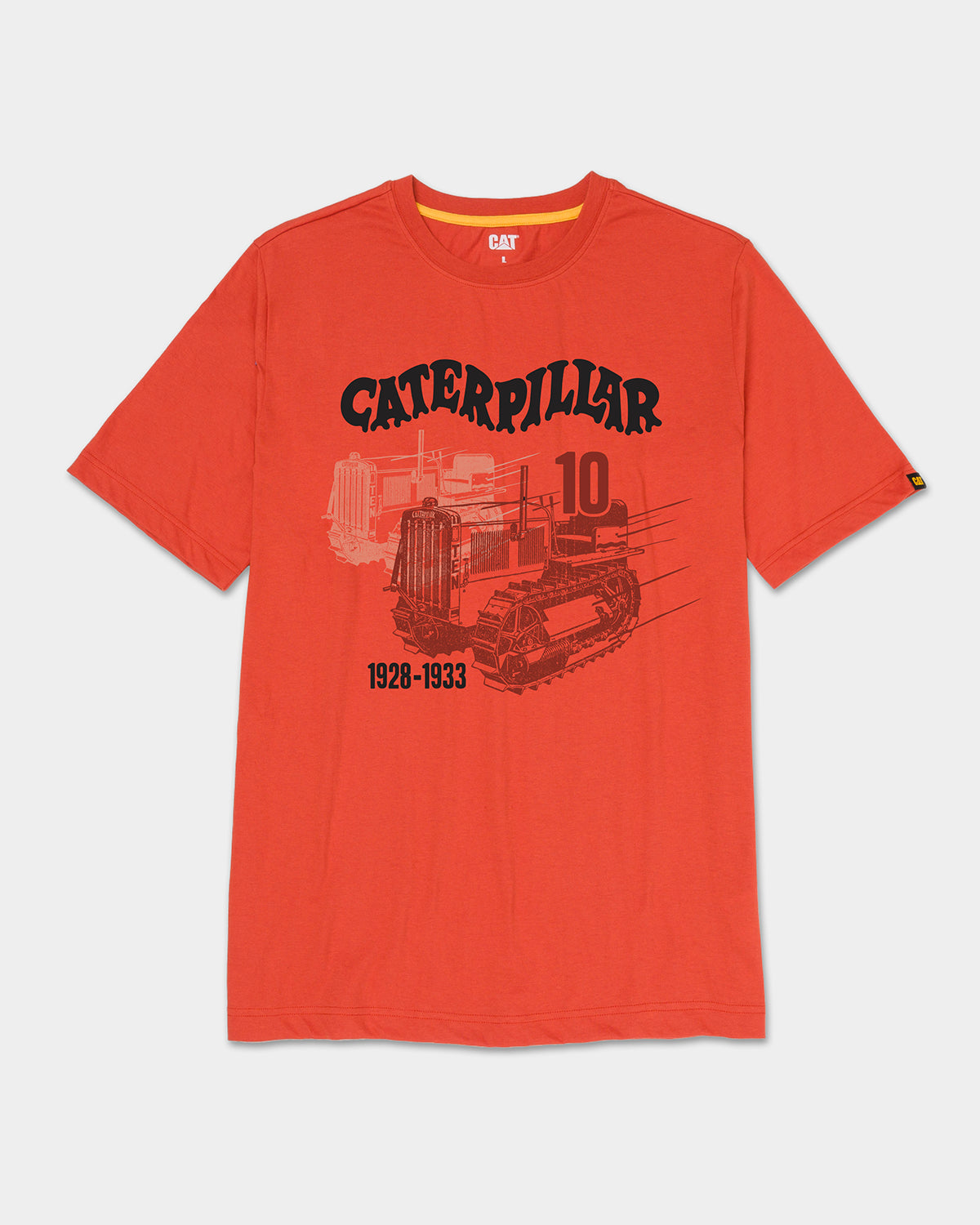 Men's CAT 10 Graphic T-Shirt - Cool Vintage Style Cotton Tee for Casual Wear & Street Fashion