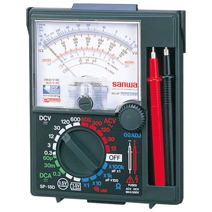 SP 18D Analog Multimeter with Built-In Protective Case | Accurate Voltage, Current & Resistance Testing for Home, Auto & Electronics Repair