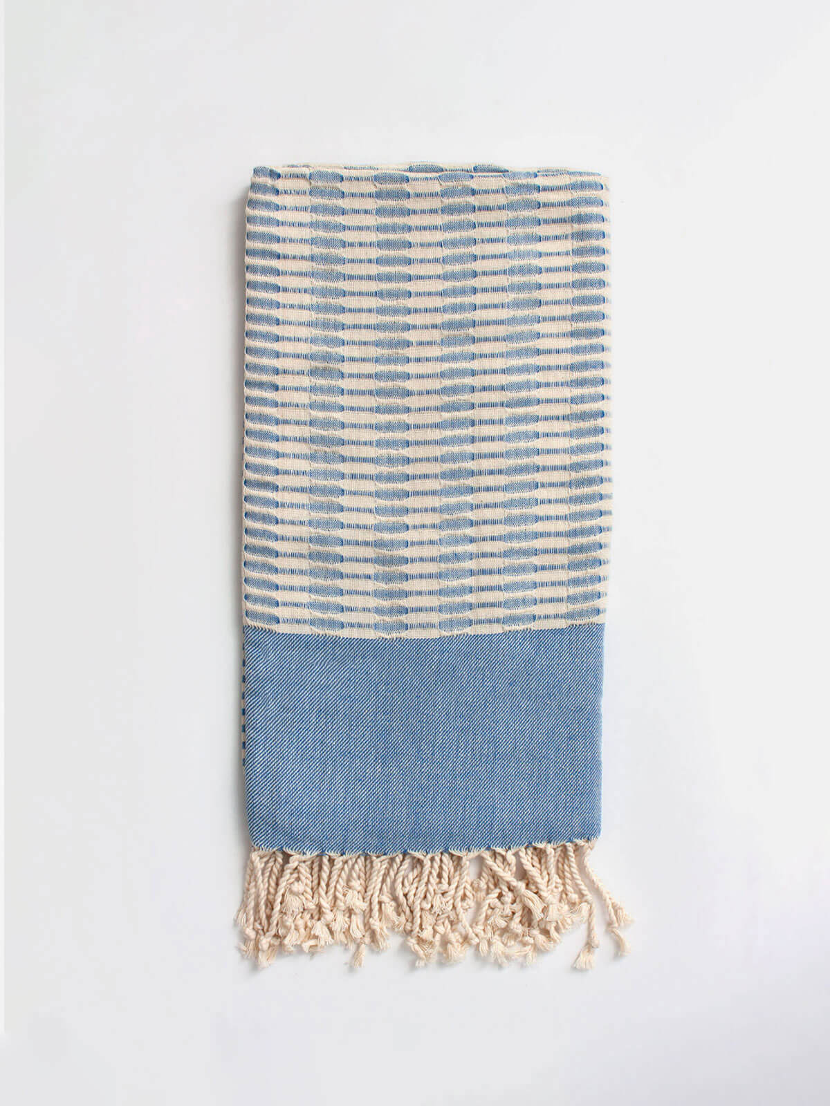 Premium Miami Hammam Towel - Soft & Absorbent Blue Turkish Bath Towel for Spa, Beach, Yoga & Travel