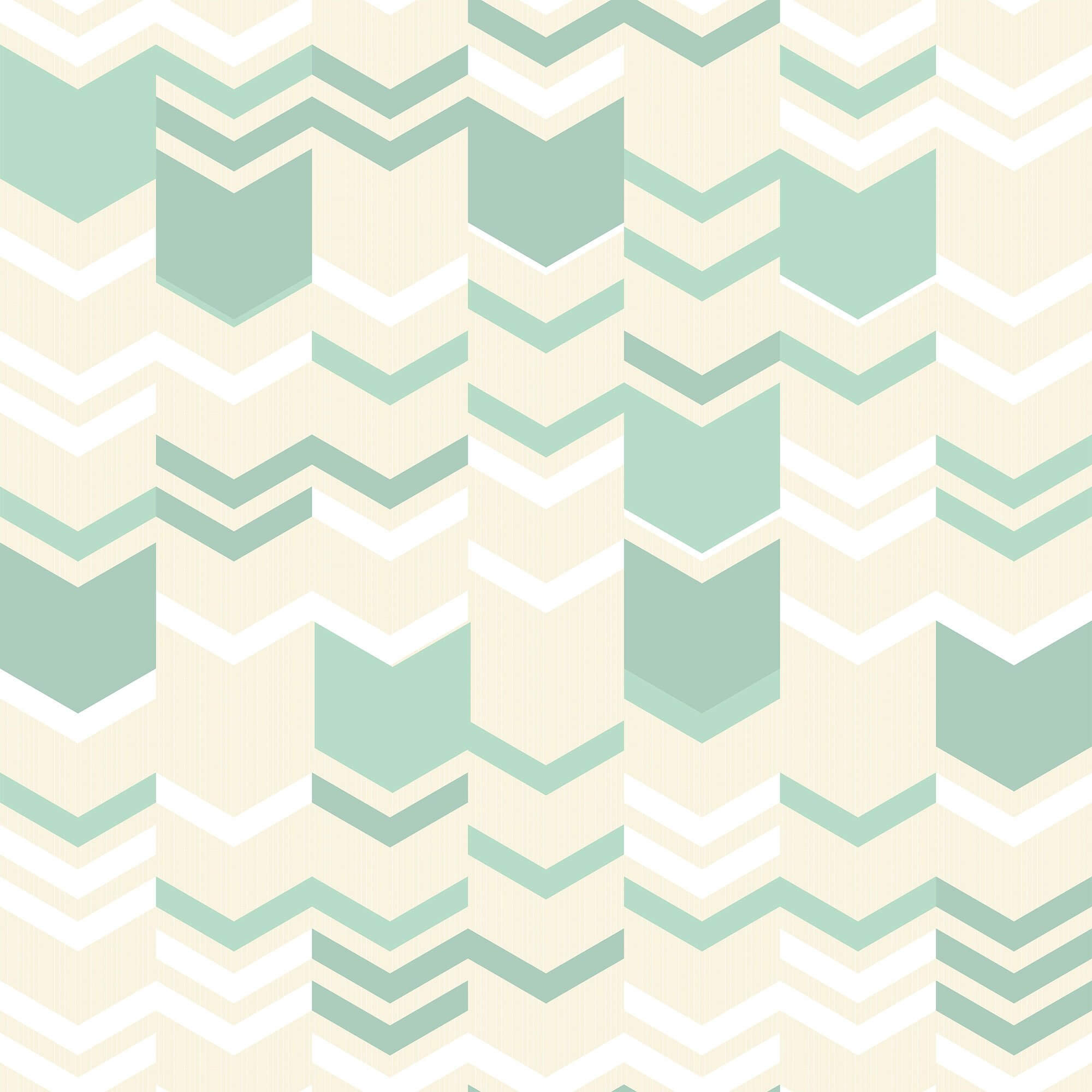 Teal and Beige Chevron Geometric Peel and Stick Removable Wallpaper - Self-Adhesive Decorative Wall Covering for Bedroom, Living Room, and Office Decor