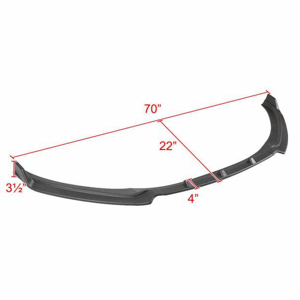 2017-2018 Hyundai Elantra Front Bumper Lip Spoiler - 3PC Polypropylene Splitter Kit for Sporty Look | Perfect for Car Enthusiasts & Street Racing Style