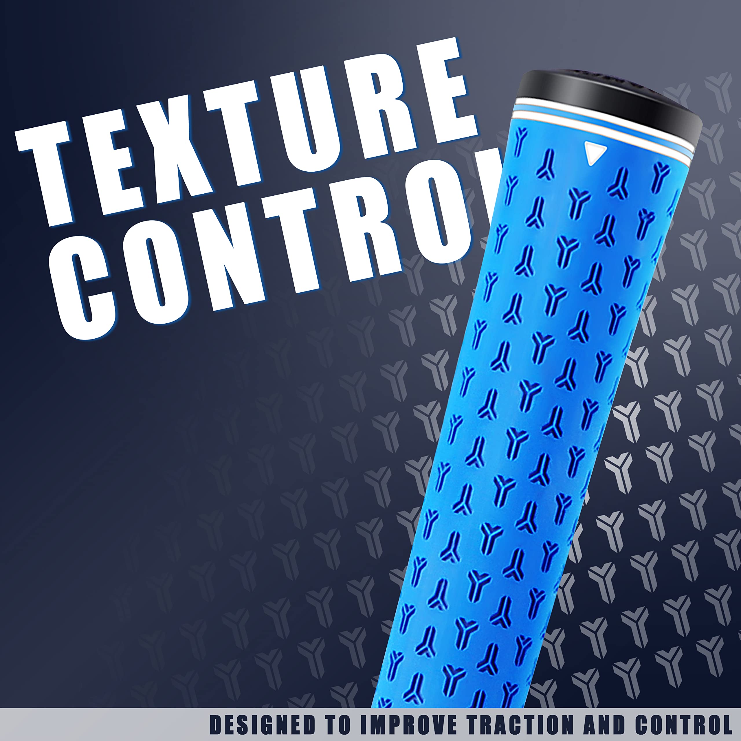 CHAMPKEY Y-LITE Golf Grips 13 Pack with All Repair Kits - All Weather Performance Rubber Golf Club Grips | High Traction & Texture Control Technology for Better Swing Control | Perfect for Driving Range, Course Play & Practice Sessions