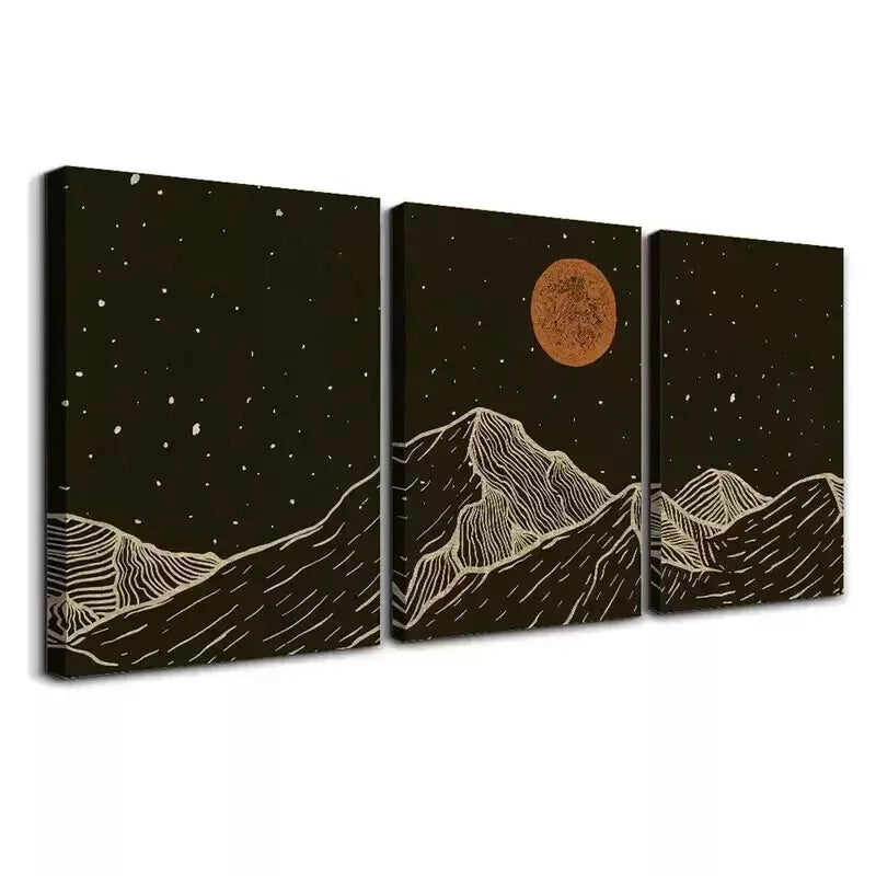 3-Piece Modern Line Art Canvas Wall Art Set - Abstract Framed Wall Decor 50x70cm - High Quality Print - 100% Australian Made - Ready to Hang - Perfect for Living Room, Bedroom & Office Decor