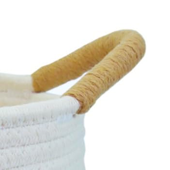 white with brown handle