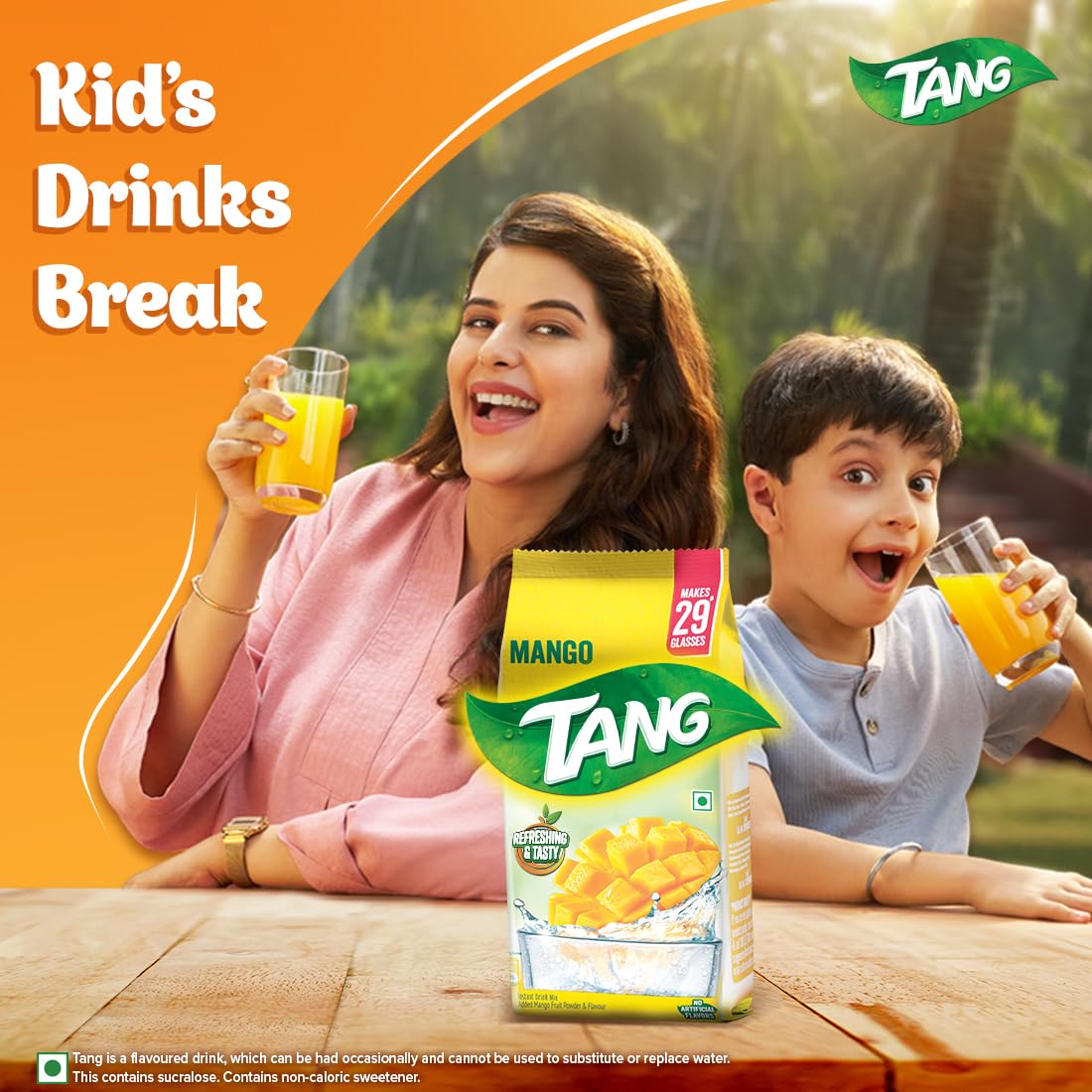 Tang Mango Instant Drink Mix Powder - 500g (Pack of 2) | Refreshing Tropical Flavor | Perfect for Iced Tea, Smoothies & Summer Beverages