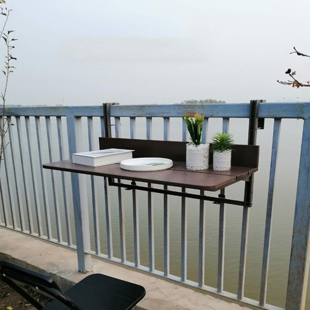 Foldable Hanging Table for Outdoor Balcony Railing - Space-Saving Folding Desk for Laptop, Dining, or Home Bar | Patio, Garden & Coffee Shop Furniture (1.5