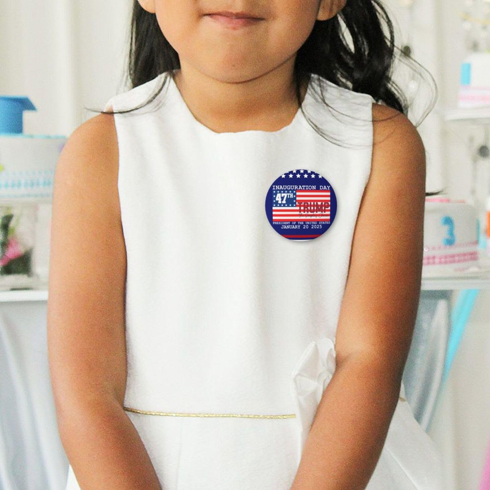 Trump Inauguration Day 2025 Commemorative Pin - January 20th MAGA Round Badge for Clothes, Bags & Hats - Collectible Political Button for Trump Supporters & Campaign Events - Perfect for Rallies, Protests & Patriotic Outfits