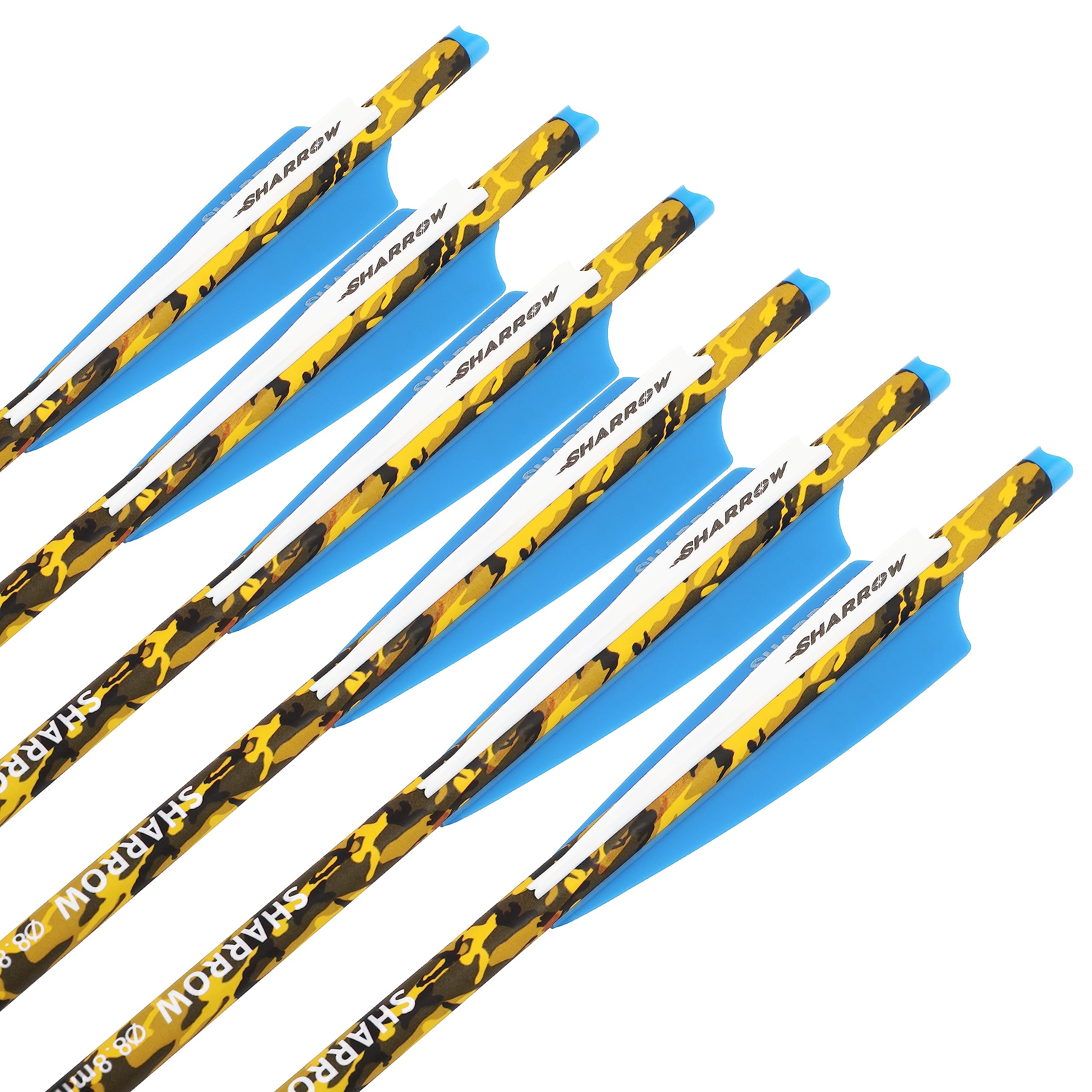 ZSHJGJR 16-22 Inch Carbon Crossbow Bolts with Screw-in Broadheads - Camo Shaft Hunting Arrows for Crossbow Shooting, 6/12PCS - Ideal for Hunting, Target Practice, and Outdoor Adventures