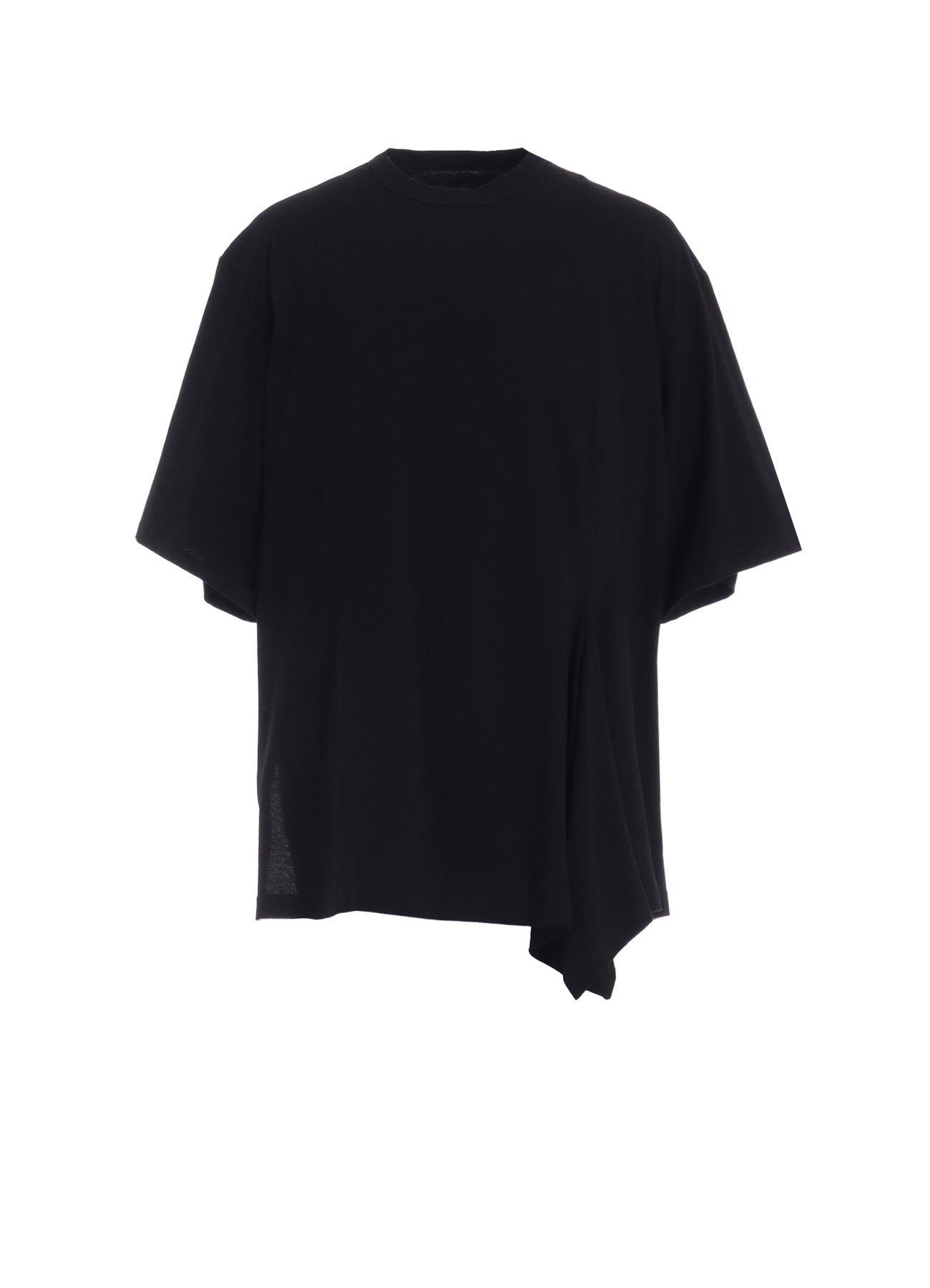 Soft Cotton Jersey Fabric Switch H/S Draped T-Shirt for Women - Comfortable Casual Wear for Everyday Outfits and Layering
