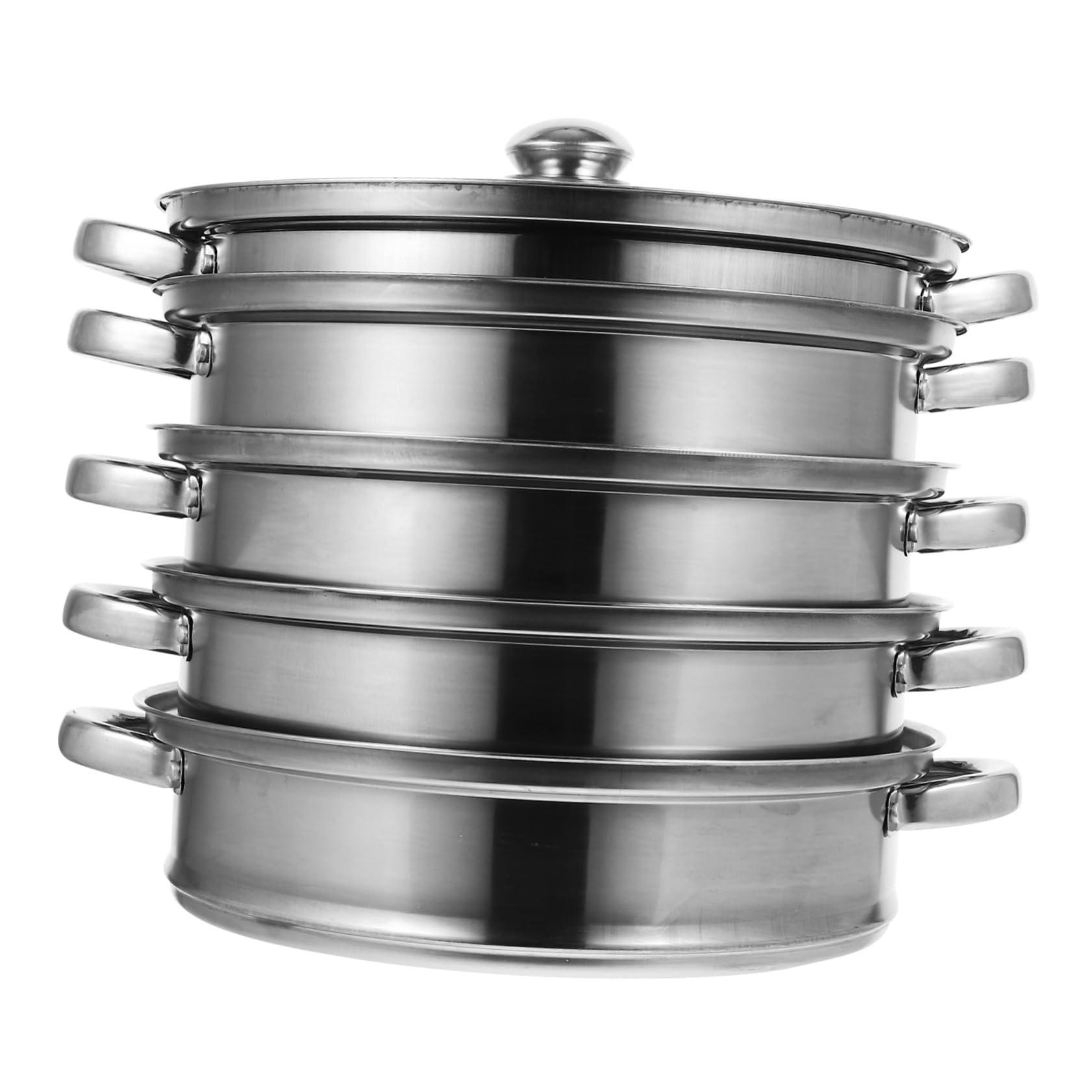 Yardwe Scarab Hot Pot 5-Tier Stainless Steel Steamer Set - 28cm Multi-Layer Food Steamer Cookware for Dumplings, Vegetables & Seafood - Perfect for Home Cooking, Restaurants & Asian Cuisine