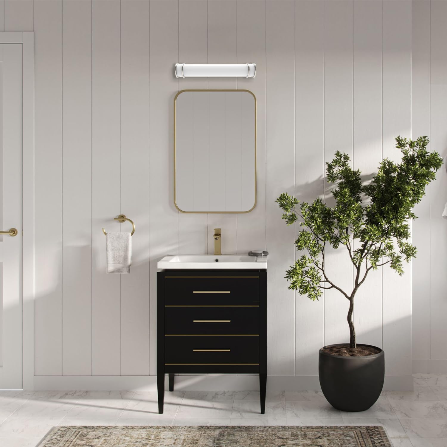 Modern Bathroom Vanity Light 28W 2520LM - LED Bathroom Light Fixture Over Mirror with Steel Frame & Powder Coated Paint - UL & Energy Star Certified - Perfect for Bathroom, Powder Room, and Dressing Room Lighting