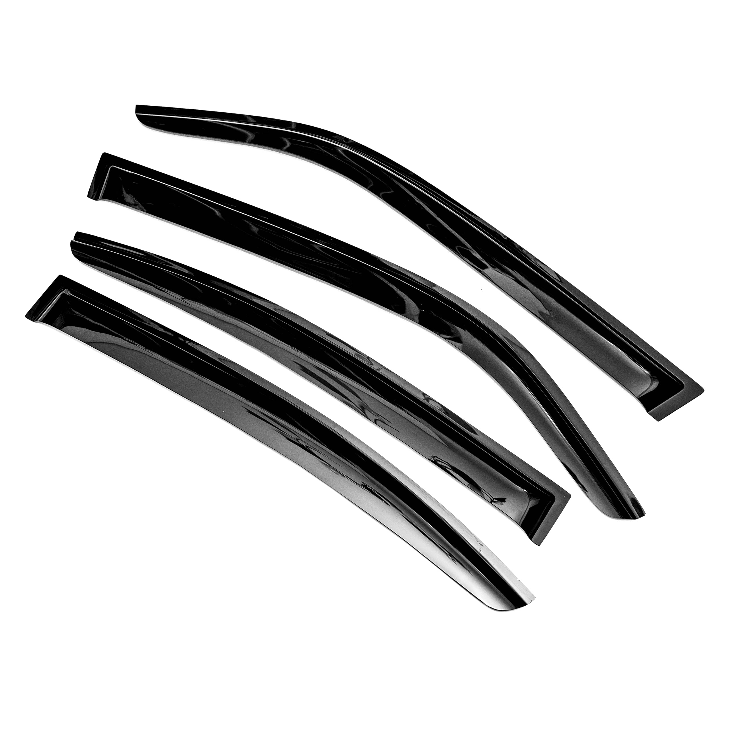 Smoked Acrylic Window Deflectors for 2006-2010 Dodge Charger - Rain & Wind Protection, Enhanced Style for Your Car (Perfect for All-Weather Driving & Custom Look)