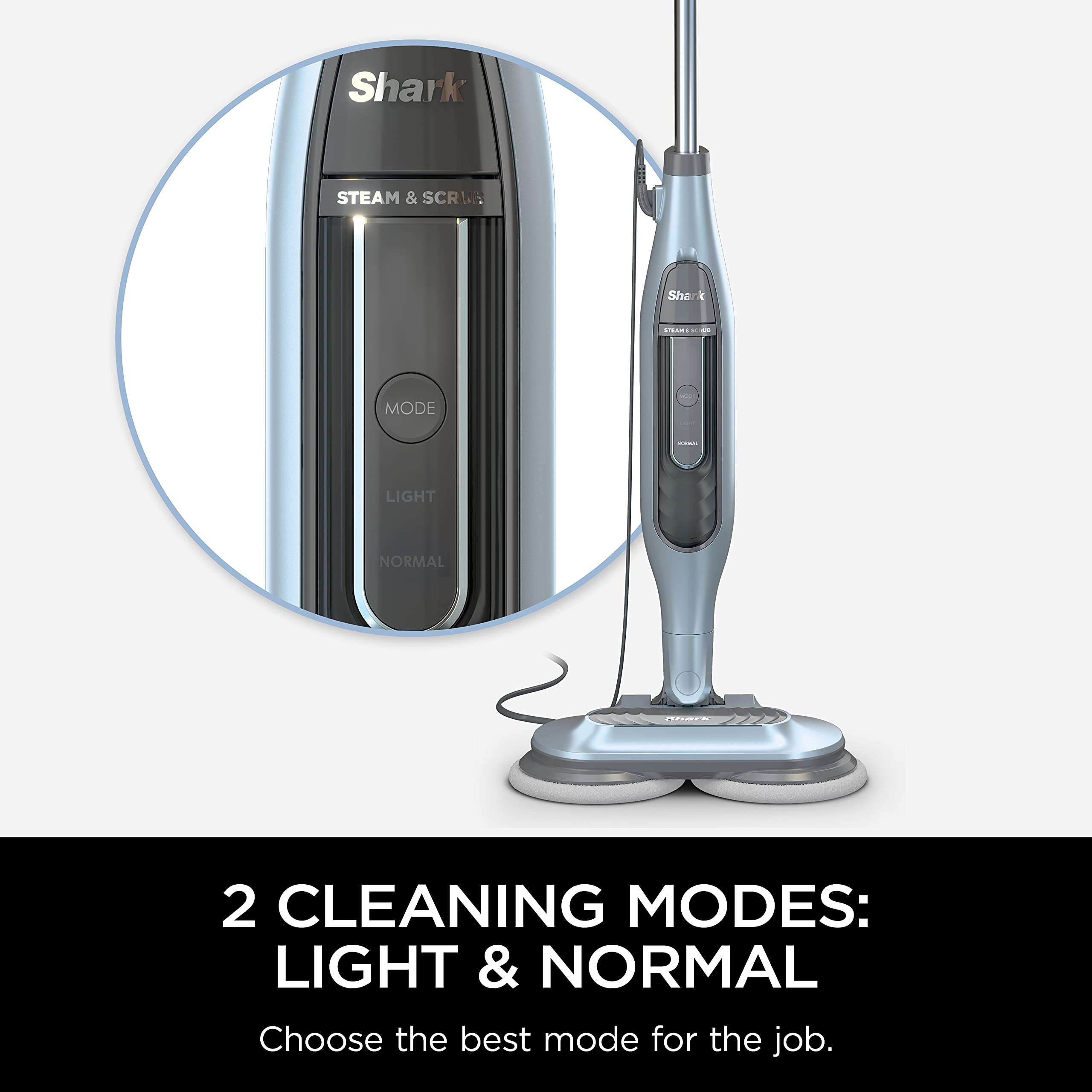 Shark S7000AMZ Steam Mop - All-in-One Steam & Scrub for Hard Floors | 6 Washable Pads & 2 Steam Modes | Sanitizes & Deep Cleans | Perfect for Kitchen, Bathroom & Tile Floors